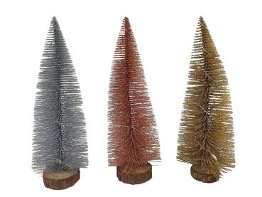 Deko Tannenbaum 30cm beleuchtet 10 LEDs warmweiß - 3 Farben -